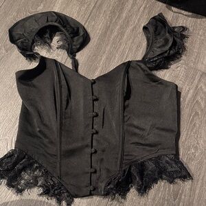 Black Lace Corset Top